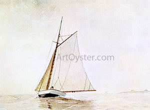  Winslow Homer Yachting, off Cloucester - Art Print