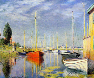  Claude Oscar Monet A Yacht at Argenteuil - Art Print