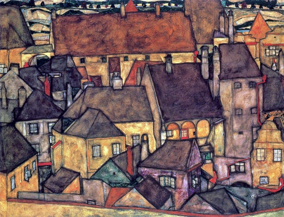  Egon Schiele Yellow City - Art Print