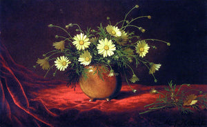  Martin Johnson Heade Yellow Daisies in a Bowl - Art Print