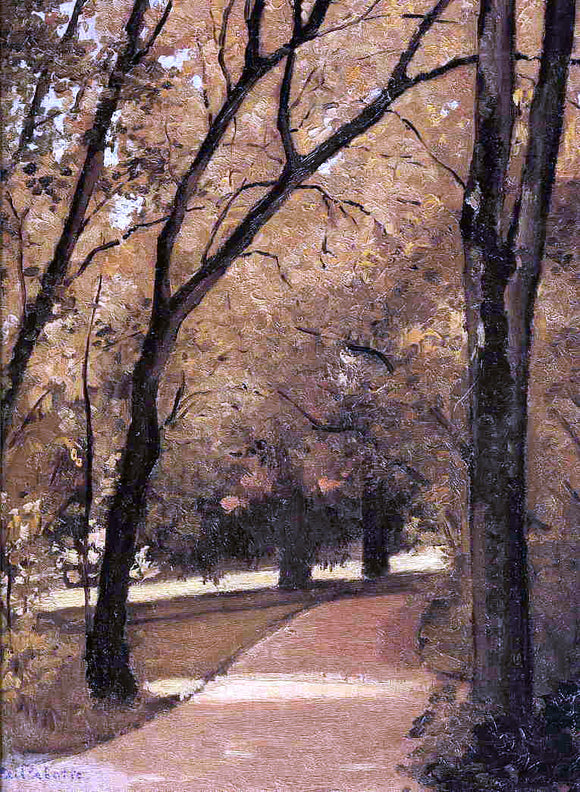  Gustave Caillebotte Yerres, Path Through the Old Growth Woods in the Park - Art Print