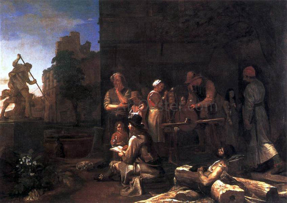  Michiel Sweerts Young Artist Drawing Bernini's Neptune and Triton - Art Print