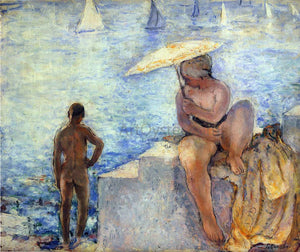  Henri Lebasque Young Bather with Parasol - Art Print