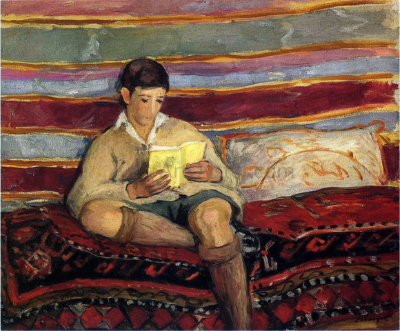  Henri Lebasque Young Boy Reading - Art Print