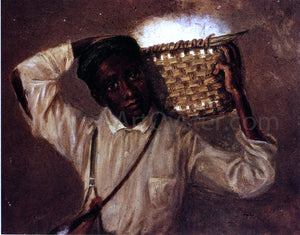 William Aiken Walker Young Boy with Cotton Basket on Shoulders - Art Print