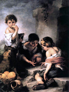  Bartolome Esteban Murillo Young Boys Playing Dice - Art Print
