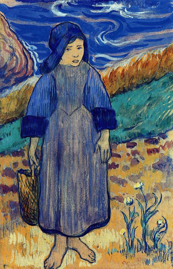  Paul Gauguin Young Breton by the Sea - Art Print