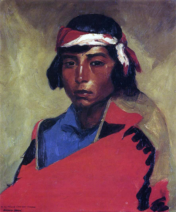  Robert Henri Young Buck of the Tesuque Pueblo - Art Print
