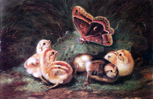  Arthur Fitzwilliam Tait Young Chickens - Art Print