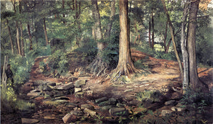  Charles Lewis Fussell Young Girl at Forest Spring - Art Print