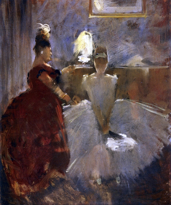 Jean-Louis Forain Young Girl Dressing Herself - Art Print