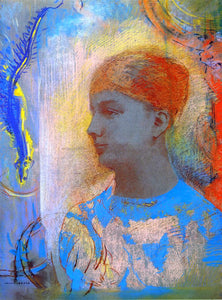  Odilon Redon Young Girl Facing Left - Art Print