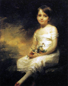  Sir Henry Raeburn Young Girl Holding Flowers - Art Print