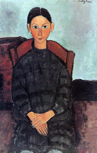  Amedeo Modigliani Young Girl in a Black Apron - Art Print