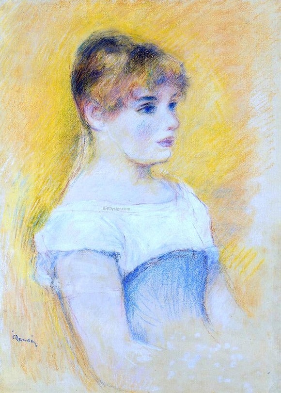  Pierre Auguste Renoir Young Girl in a Blue Corset - Art Print