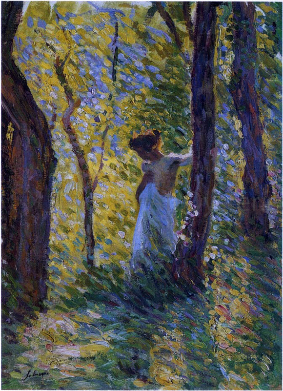  Henri Lebasque Young Girl in a Clearing - Art Print