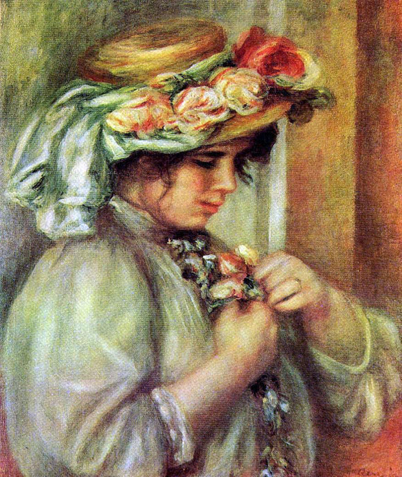  Pierre Auguste Renoir Young Girl in a Hat - Art Print