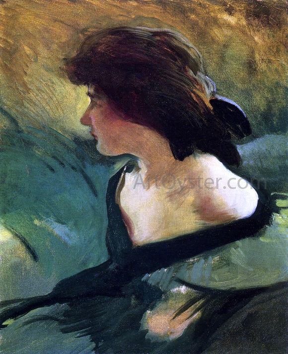  John White Alexander Young Girl in Green Dress - Art Print