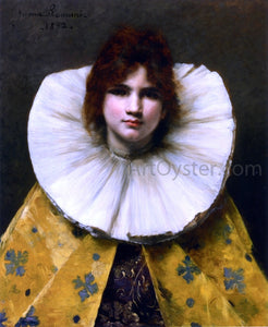  Juana Romani Young Girl with a Ruffled Collar - Art Print