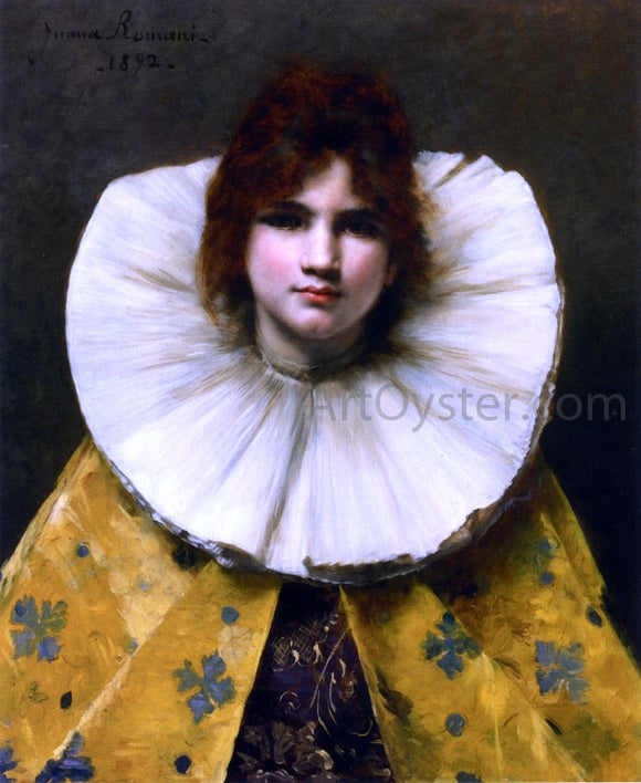 Juana Romani Young Girl with a Ruffled Collar - Art Print