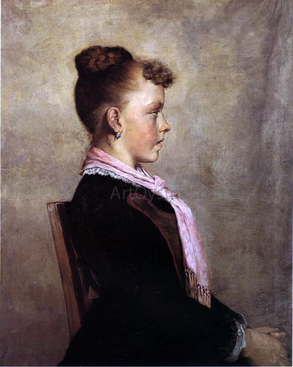  Samuel Richards Young Girl with Cat (also known as The Presumed Portrait of Little Gretchen) - Art Print