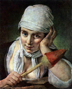  Pietro Antonio Rotari Young Girl with Distaff - Art Print