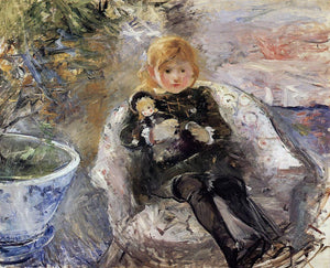  Berthe Morisot Young Girl with Doll - Art Print