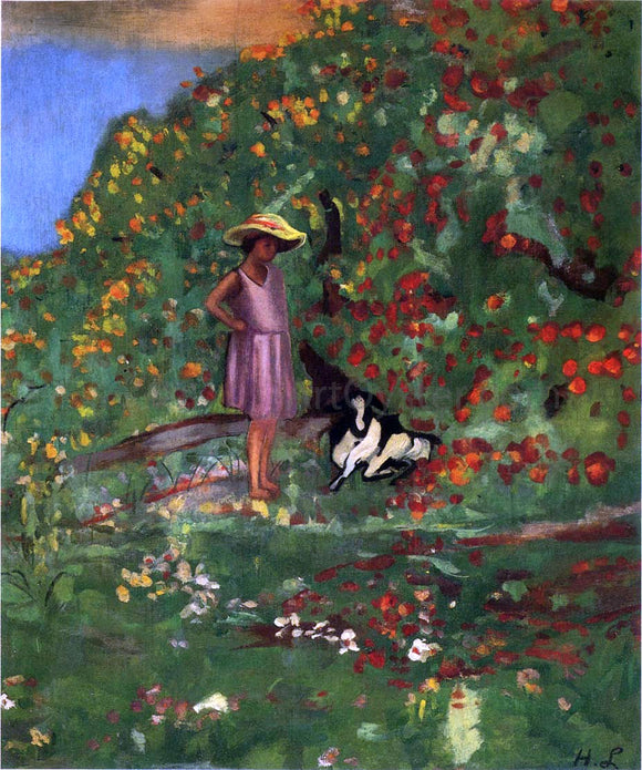  Henri Lebasque Young Girl with Goat - Art Print