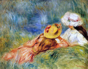  Pierre Auguste Renoir Young Girls by the Water - Art Print