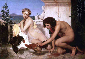  Jean-Leon Gerome Young Greeks at a Cock Fight - Art Print