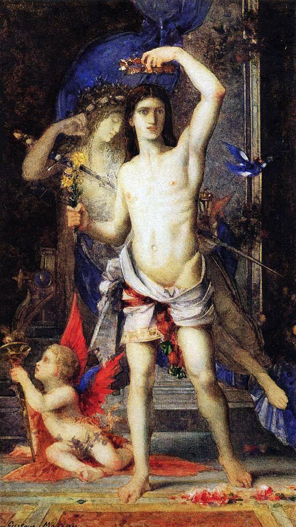  Gustave Moreau Young Man and Death - Art Print