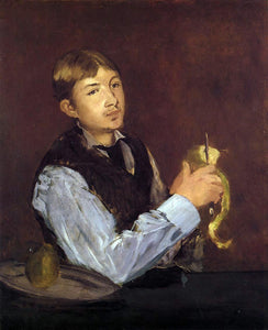 Edouard Manet Young Man Peeling a Pear (also known as Portrait of Leon Leenhoff) - Art Print