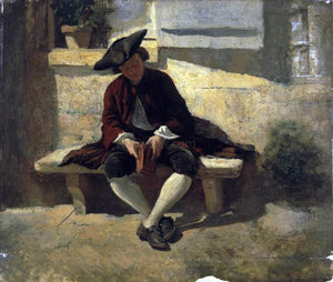  Jean-Louis Ernest Meissonier Young Man with a Book - Art Print