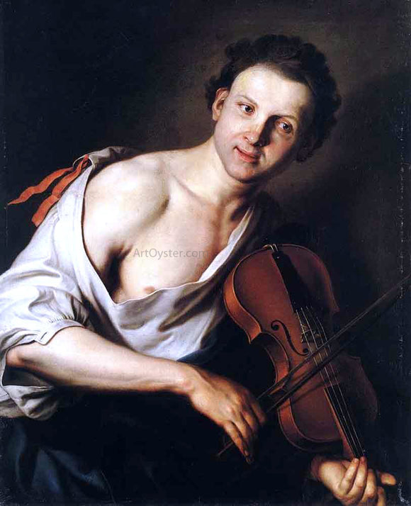  Jan Kupecky Young Man with a Violin - Art Print