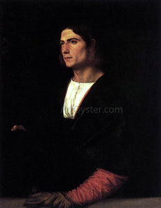  Titian Young Man with Cap and Gloves - Art Print