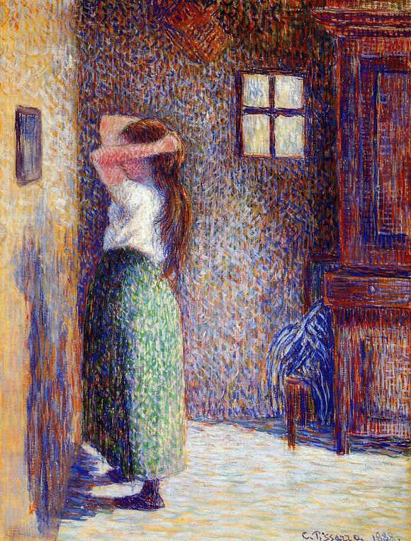  Camille Pissarro Young Peasant at Her Toilette - Art Print