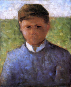  Georges Seurat Young Peasant in Blue - Art Print