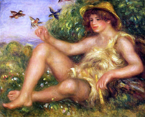  Pierre Auguste Renoir Young Shepherd in Repose (also known as Alexander Thurneysson) - Art Print