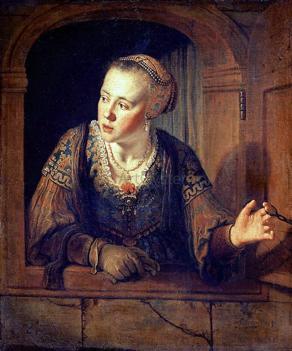 Jan Victors Young Woman at a Window - Art Print