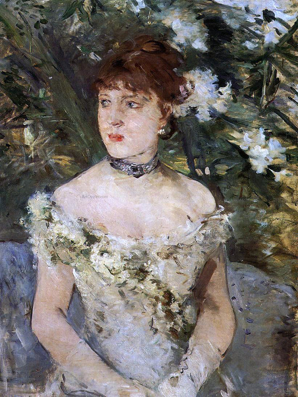  Berthe Morisot Young Woman Dressed for the Ball - Art Print