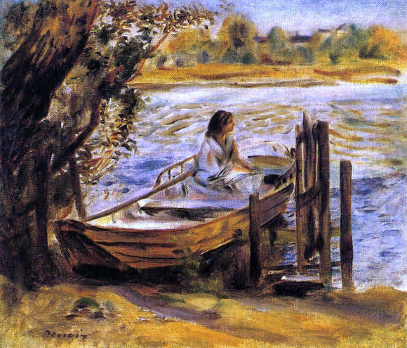 Pierre Auguste Renoir Young Woman in a Boat (also known as Lise Trehot) - Art Print