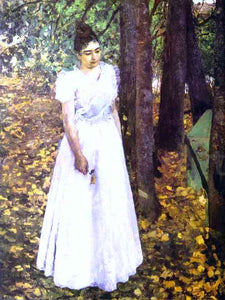  Constantin Alexeevich Korovin Young Woman in a Garden - Art Print
