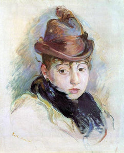  Berthe Morisot Young Woman in a Hat (Henriette Patte) - Art Print