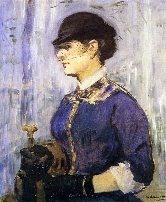  Edouard Manet Young Woman in a Round Hat - Art Print