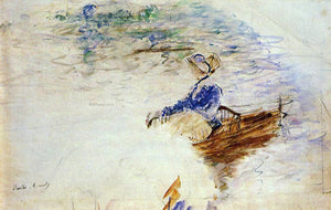  Berthe Morisot Young Woman in a Rowboat, Eventail - Art Print