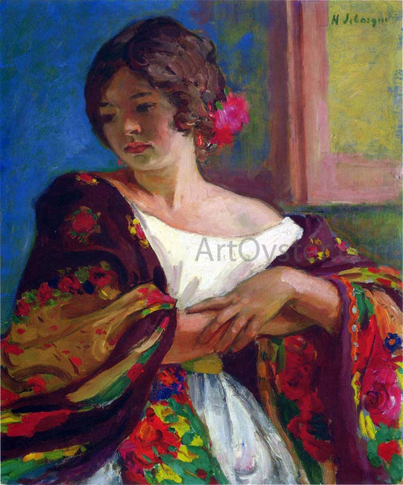  Henri Lebasque Young woman in a shawl - Art Print
