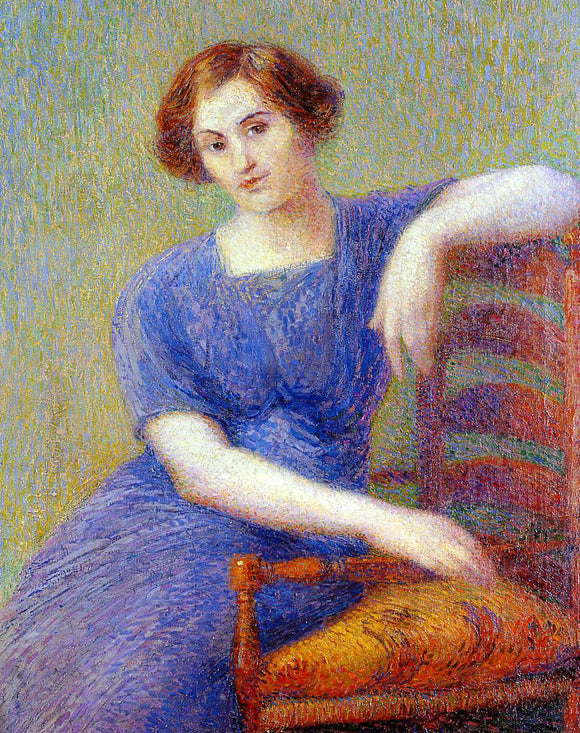  Hippolyte Petitjean Young Woman in an Armchair - Art Print