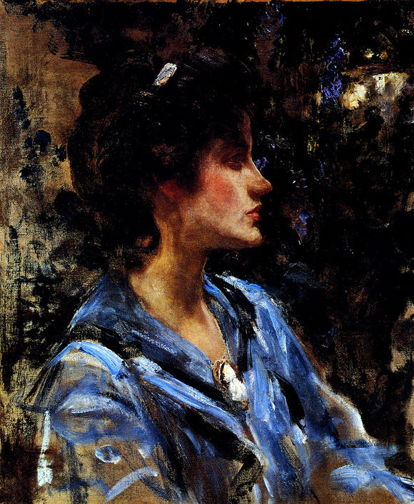  Sir James Jebusa Shannon Young Woman In Blue -- Miss H. Strom - Art Print