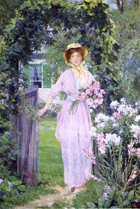  Francis Coates Jones Young Woman in the Garden - Art Print