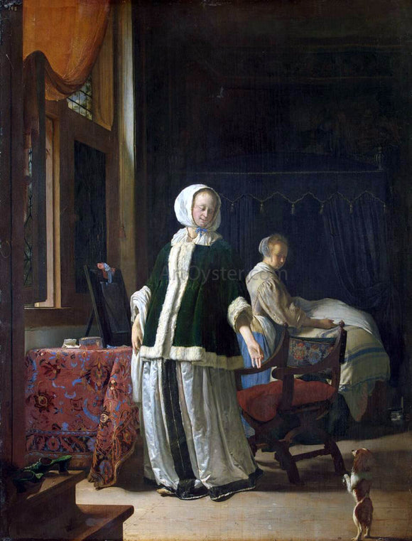  The Elder Frans Van  Mieris Young Woman in the Morning - Art Print